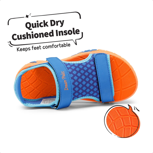 Kids Outdoor Quick Dry Sport Sandals - ROYAL BLUE ORANGE - 2